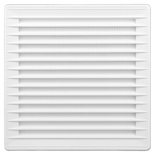 Kratka wentylacyjna 17x17 fi 120 biała skośna