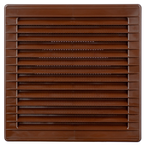 Kratka wentylacyjna 17x17 fi 100 brązowa skośna