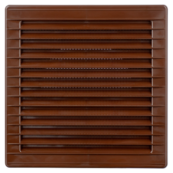 Kratka wentylacyjna 17x17 fi 120 brązowa skośna