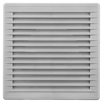 Kratka wentylacyjna 17x17 fi 100 szara skośna