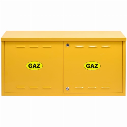 Szafka gazowa 70x70x25 żółta, dwuskrzydłowa, bez pleców