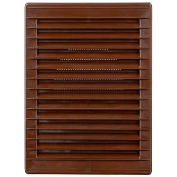 Kratka wentylacyjna 14x21 brązowa skośna