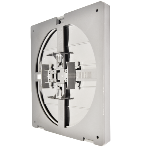 Kratka wentylacyjna grawitacyjna 17x17 fi 80-150 regulowana brązowa