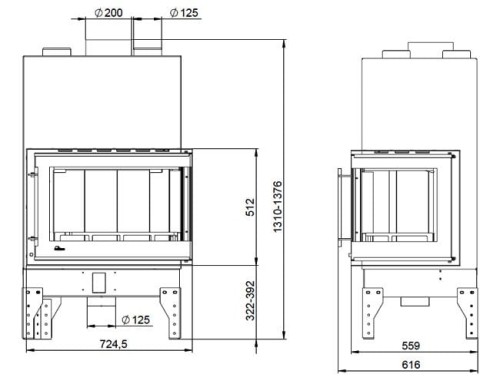 Wkład kominkowy UNIFLAM 760 EVO ref. 260-172-GS