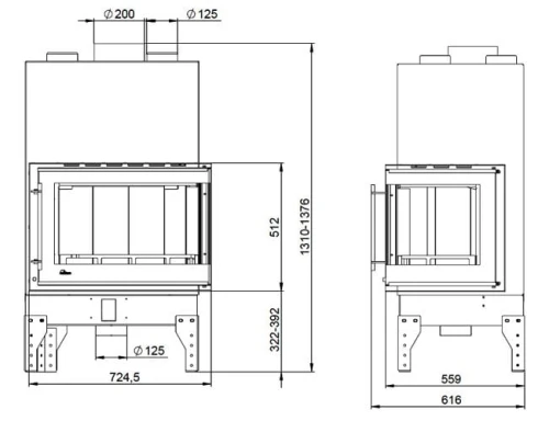 Wkład kominkowy UNIFLAM 760 EVO ref. 260-173-GS