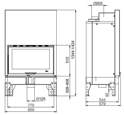 Wkład kominkowy UNIFLAM 860 EVO ref. 260-181