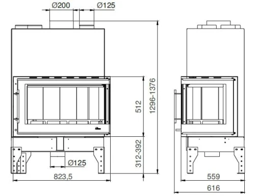 Wkład kominkowy UNIFLAM 860 EVO ref. 260-183-GS