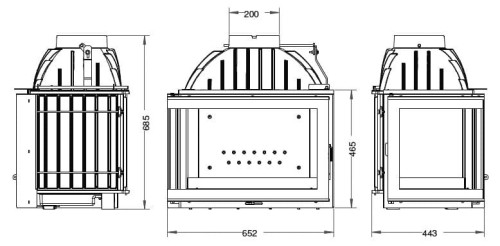 Wkład kominkowy UNIFLAM 700 PLUS ECO LBS ref. 6263-73