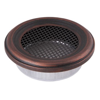 Kratka kominkowa wentylacyjna fi 160 miedziana patyna