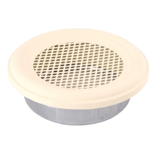 Kratka kominkowa wentylacyjna fi 125 kość słoniowa