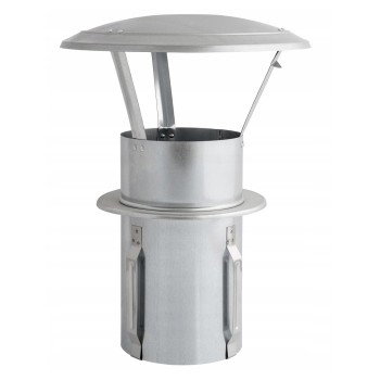 Daszek kominowy z podstawą wciskaną fi 120 ocynkowany