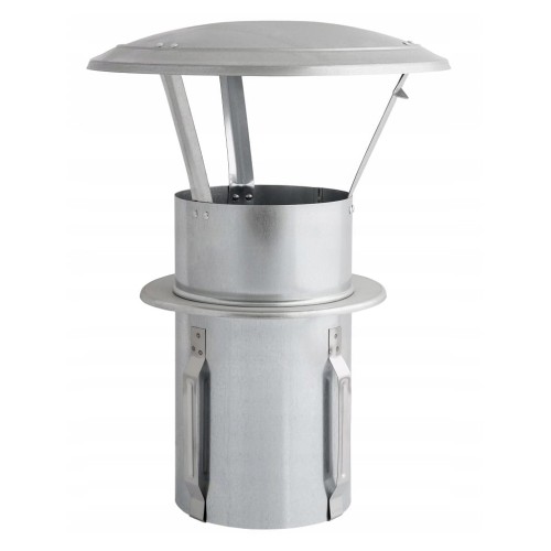 Daszek kominowy z podstawą wciskaną fi 200 ocynkowany