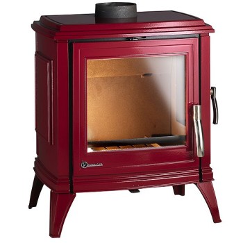 Piec wolnostojący INVICTA SEDAN M czerwona emalia ref. 9160-47