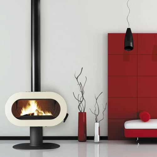 Piec wolnostojący INVICTA FIFTY ARCHE kremowa emalia ref. 6479-46