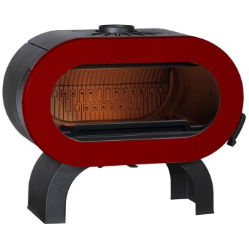 Piec wolnostojący INVICTA FIFTY ARCHE czerwona emalia ref. 6479-47