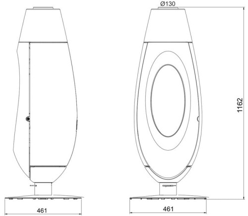 Piec wolnostojący INVICTA OVATIO antracyt ref. 6149-04
