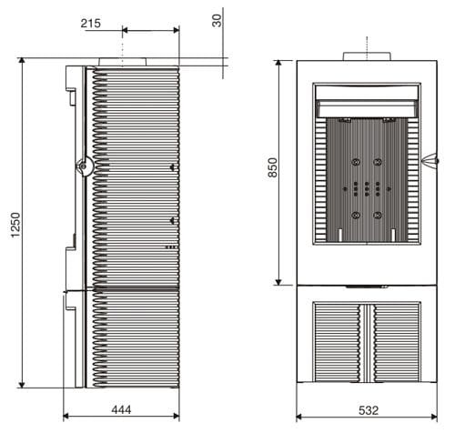 Piec wolnostojący INVICTA ARGOS antracyt ref. 9151-44