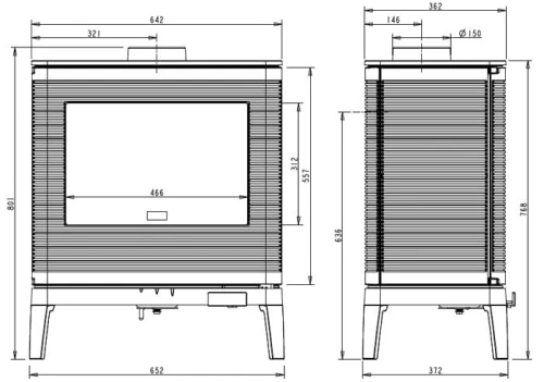 Piec wolnostojący INVICTA KAZAN antracyt ref. 6104-44