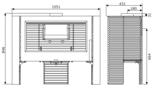 Piec wolnostojący INVICTA ITAYA antracyt ref. 6110-44