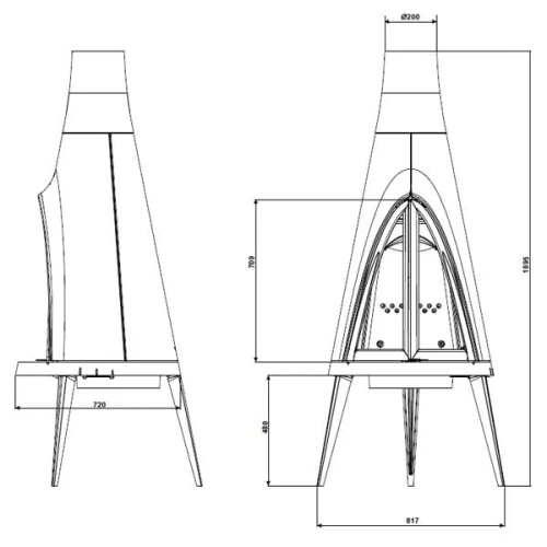 Piec wolnostojący INVICTA POW-WOW antracyt ref. 6152-44