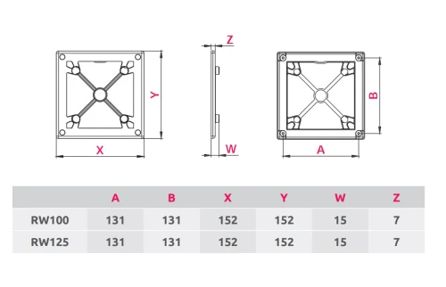 Ramka 14x14 do panelu Awenta System+ biała RW100