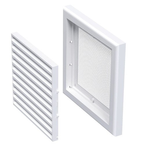 Kratka wentylacyjna WP FMV 15x15 biała skośna