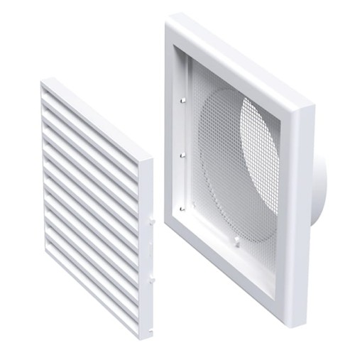 Kratka wentylacyjna WP FMV fi 100 biała skośna