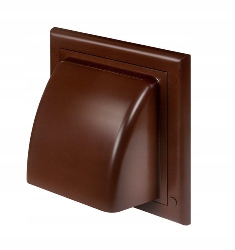 Kratka wentylacyjna z zaworem zwrotnym fi 100 brązowy