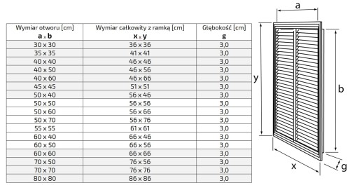 Kratka wentylacyjna metalowa 45x45 antracyt
