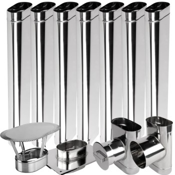 Wkład kominowy owalny kwasoodporny 100/200 7mb