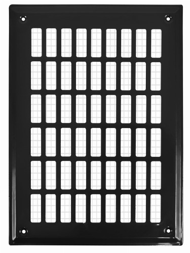 Osłonka kratka wentylacyjna 10x17 czarna prosta