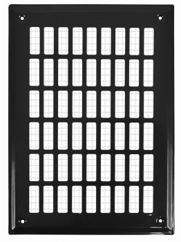 Osłonka / Kratka wentylacyjna 10x28 czarna prosta