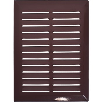 Kratka wentylacyjna 14x21 brązowa skośna EWL