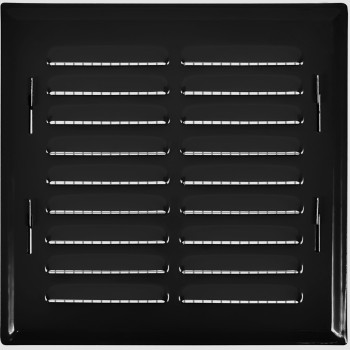 Kratka wentylacyjna 14x14 czarna skośna