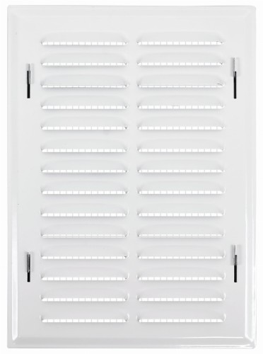 Kratka wentylacyjna 14x21 biała skośna