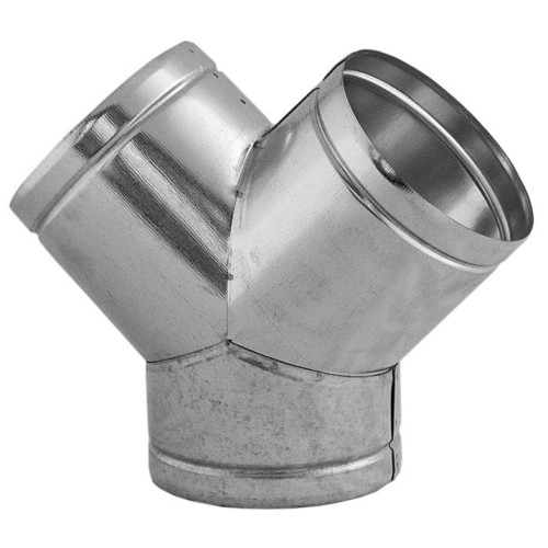 Trójnik wentylacyjny Y "Portki" 90° fi 125 ocynkowany