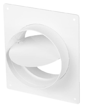 Kołnierz przyścienny kanału wentylacyjnego z zaworem zwrotnym fi 125