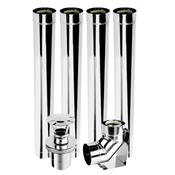 Wkład kominowy kondensacyjny fi 100/150 4 m kwasoodporny