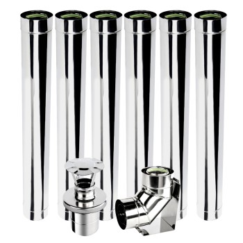 Wkład kominowy kondensacyjny fi 100/150 7 m kwasoodporny 