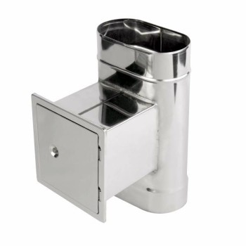 Wyczystka kominowa owalna z drzwiczkami 14x14 100/220 żaroodporna