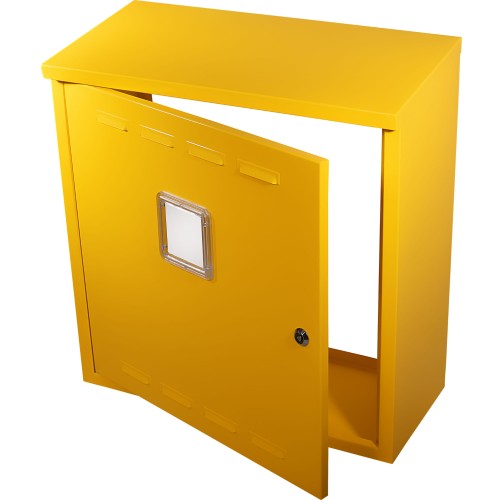 Szafka gazowa 40x40x25 żółta bez pleców z okienkiem