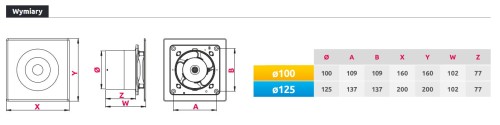 Wentylator łazienkowy Awenta Loop 100 Timer