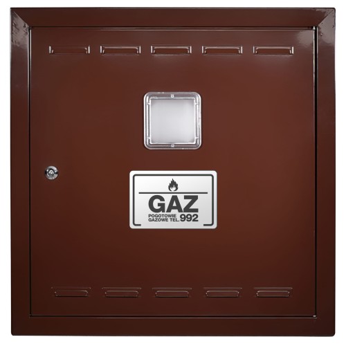 Drzwiczki gazowe 80x80 brązowe PCV