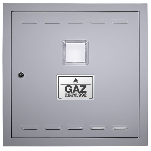 Drzwiczki gazowe 90x90 szare PCV