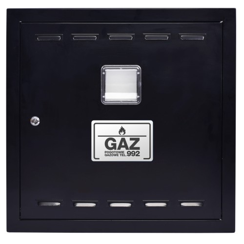 Drzwiczki gazowe 90x90 czarne PCV