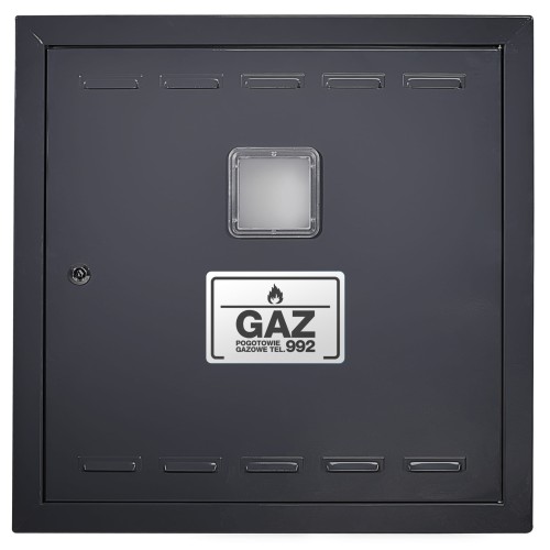 Drzwiczki gazowe 100x100 antracyt PCV