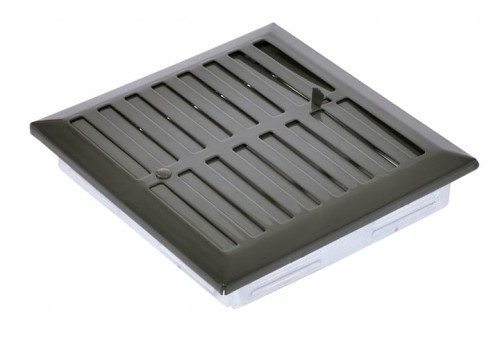 Kratka wentylacyjna 14x14 czarna regulowana