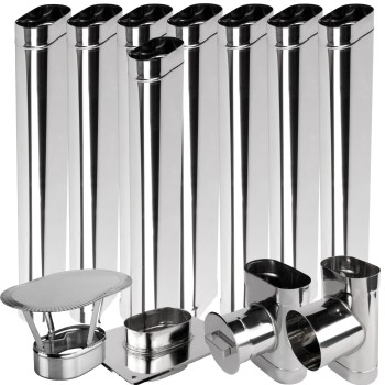 Wkład kominowy owalny kwasoodporny 100/200 8mb 