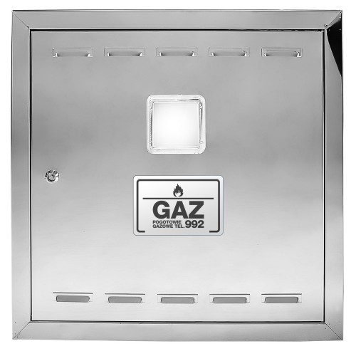 Drzwiczki gazowe 80x80 nierdzewne połysk PCV