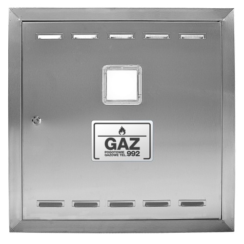Drzwiczki gazowe 100x100 nierdzewne szczotkowana PCV